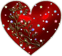 Gif animé coeur étoilé